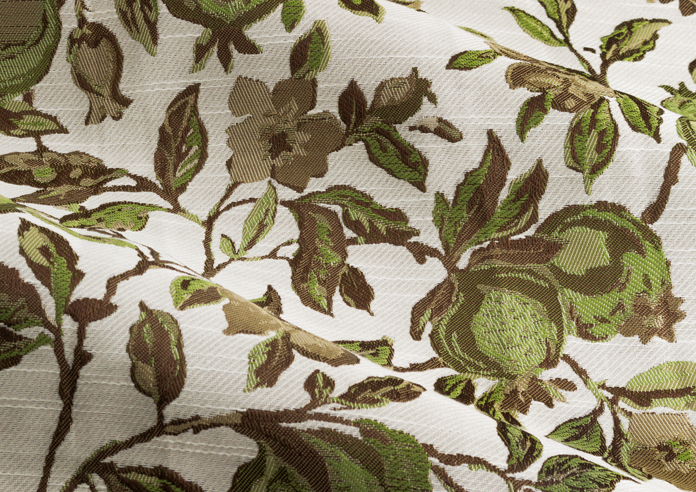 Pomegranate Pencil Pleat, Green - Ready Made Curtains - Image 4